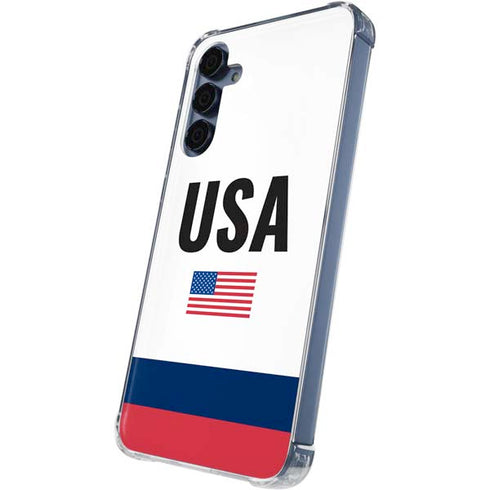 USA American Flag Galaxy A35 5G Clear Case
