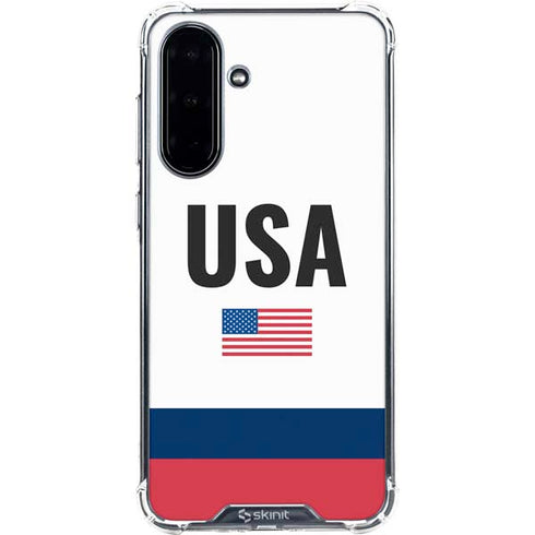 USA American Flag Galaxy A36 5G Clear Case