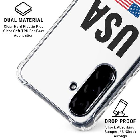 USA American Flag Galaxy A36 5G Clear Case