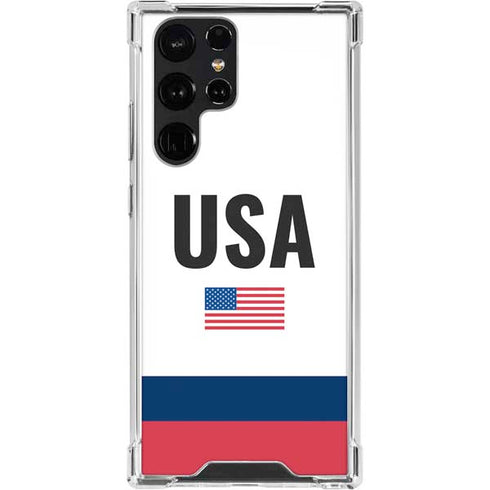 USA American Flag Galaxy S23 Ultra Clear Case