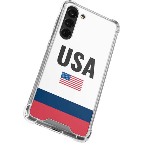 USA American Flag Galaxy S24 FE Clear Case