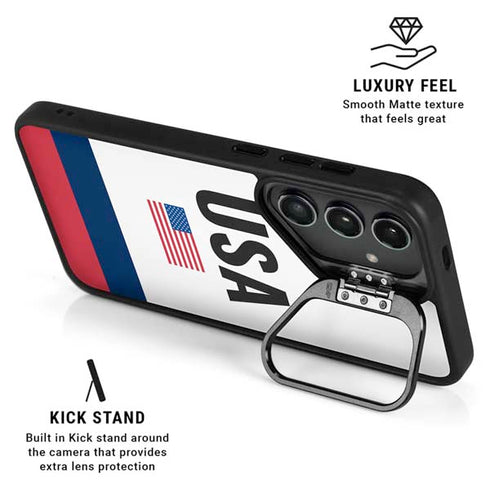 USA American Flag Galaxy S24 FE Kickstand Case