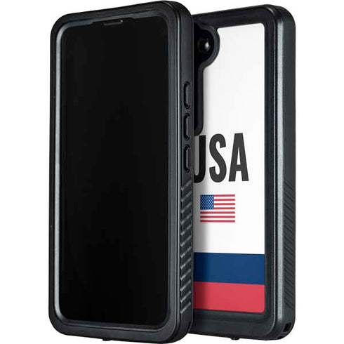 USA American Flag Galaxy S24 Plus Waterproof Case