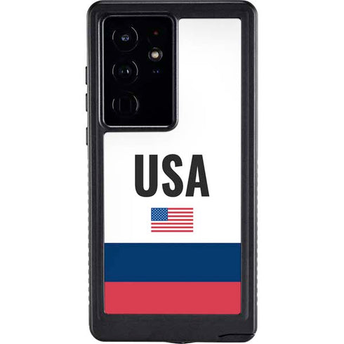USA American Flag Galaxy S24 Ultra Waterproof Case