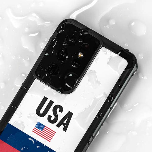 USA American Flag Galaxy S24 Ultra Waterproof Case