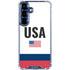 USA American Flag Galaxy S25 Plus Clear Case