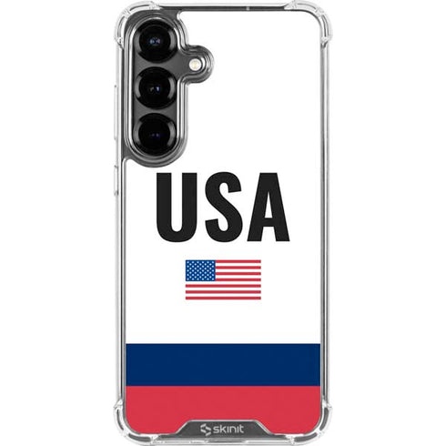 USA American Flag Galaxy S26 Plus Clear Case