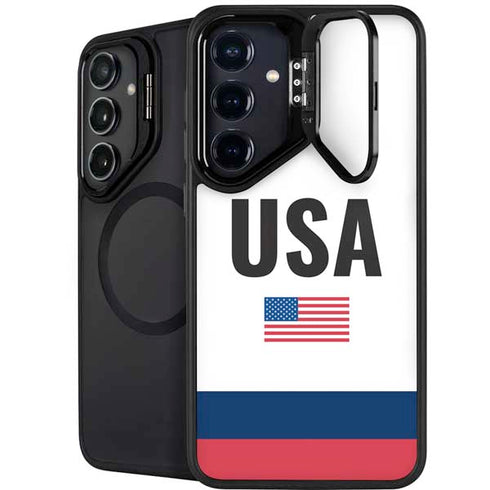 USA American Flag Galaxy S26 Plus Kickstand Case
