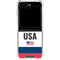 USA American Flag Galaxy Z Flip6 Clear Case