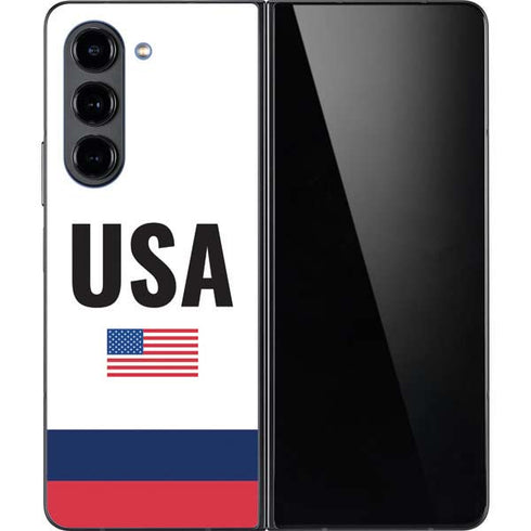 USA American Flag Galaxy Z Fold5 5G Skin