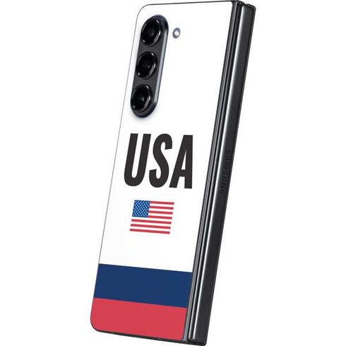 USA American Flag Galaxy Z Fold5 5G Skin