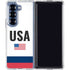 USA American Flag Galaxy Z Fold6 Clear Case