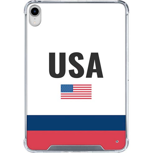 USA American Flag iPad 11th Gen (2025) Clear Case
