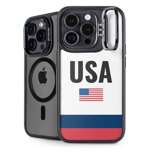 USA American Flag iPhone 14 Pro Max Kickstand Case
