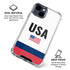 USA American Flag iPhone 15 Clear Case