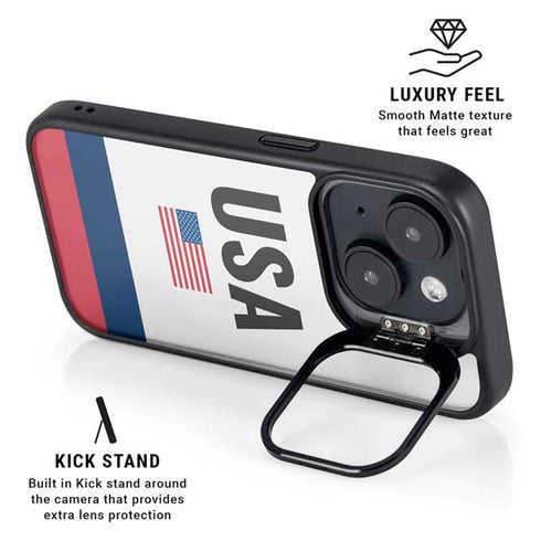 USA American Flag iPhone 15 Kickstand Case
