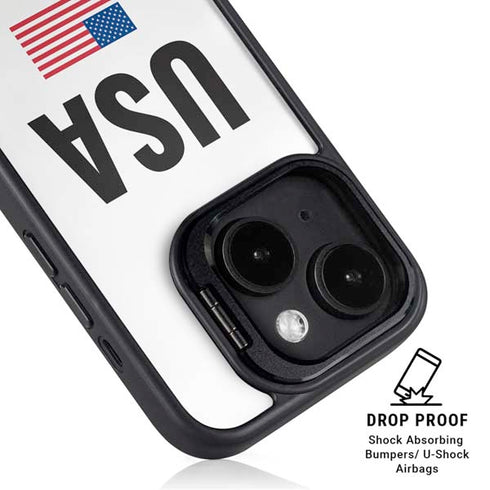 USA American Flag iPhone 15 Plus Kickstand Case