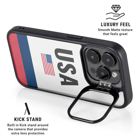 USA American Flag iPhone 15 Pro Kickstand Case