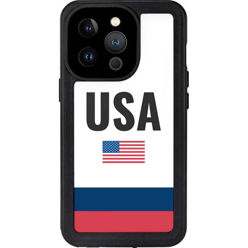 USA American Flag iPhone 15 Pro Waterproof Case