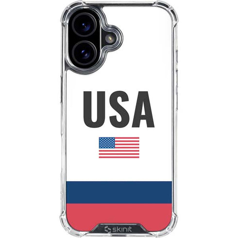 USA American Flag iPhone 16 Plus Clear Case