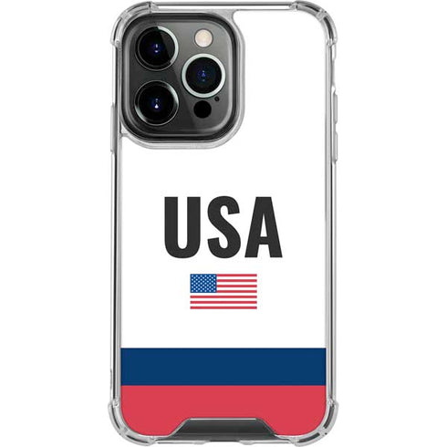 USA American Flag iPhone 16 Pro Clear Case