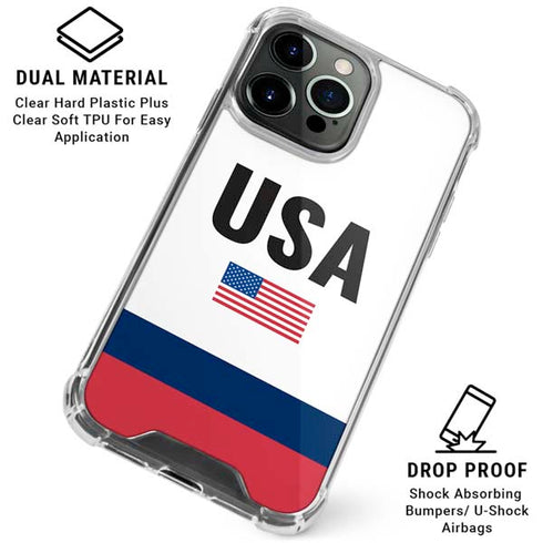 USA American Flag iPhone 16 Pro Clear Case