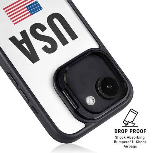 USA American Flag iPhone 16e Kickstand Case