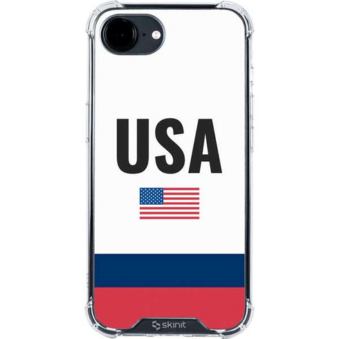 USA American Flag iPhone 16e Clear Case