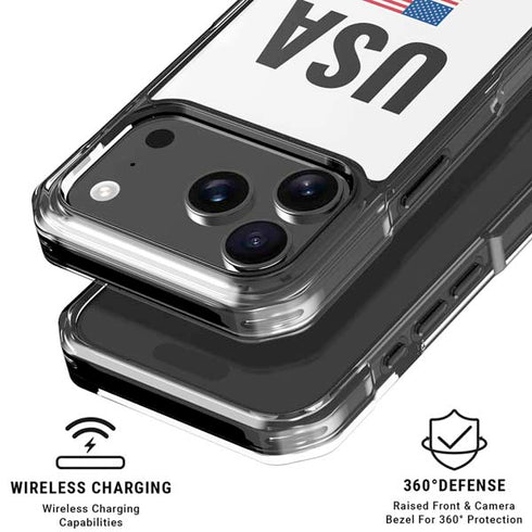 USA American Flag iPhone 18 Pro Clear Case