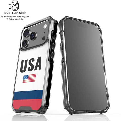 USA American Flag iPhone 18 Pro Clear Case