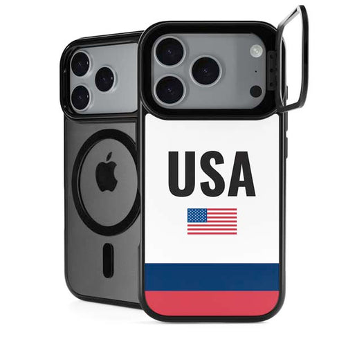 USA American Flag iPhone 18 Pro Max Kickstand Case
