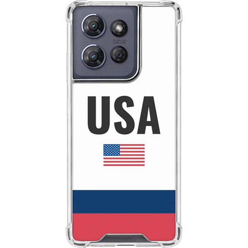 USA American Flag Moto G Play 5G (2025) Clear Case