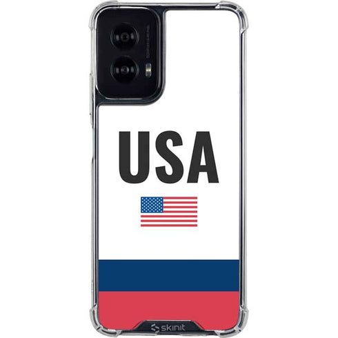 USA American Flag Moto G Power 5G (2024) Clear Case
