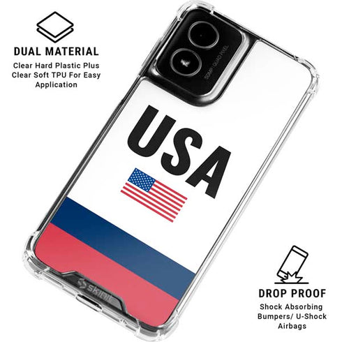 USA American Flag Moto G Power 5G (2024) Clear Case