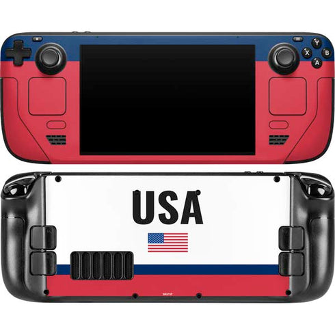 USA American Flag Steam Deck Handheld Gaming Computer OLED Skin
