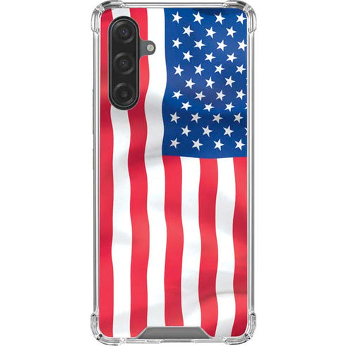 USA Flag Galaxy A17 Clear Case