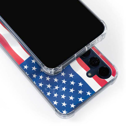 USA Flag Galaxy A35 5G Clear Case