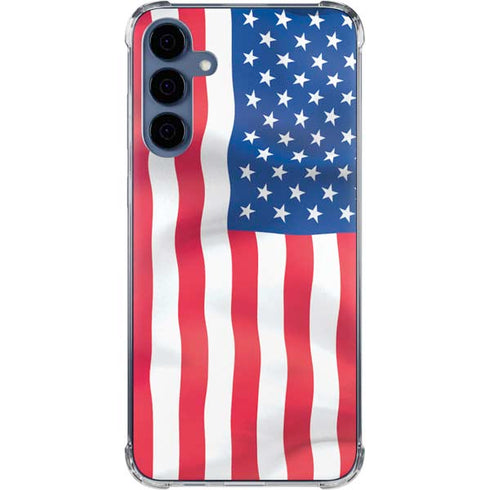 USA Flag Galaxy A55 5G Clear Case