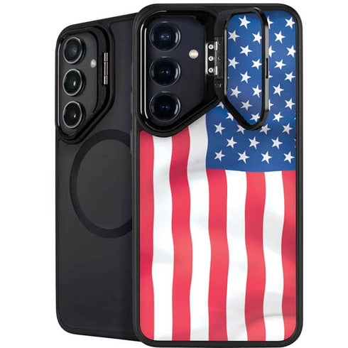 USA Flag Galaxy S25 Kickstand Case