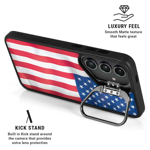 USA Flag Galaxy S24 Plus Kickstand Case