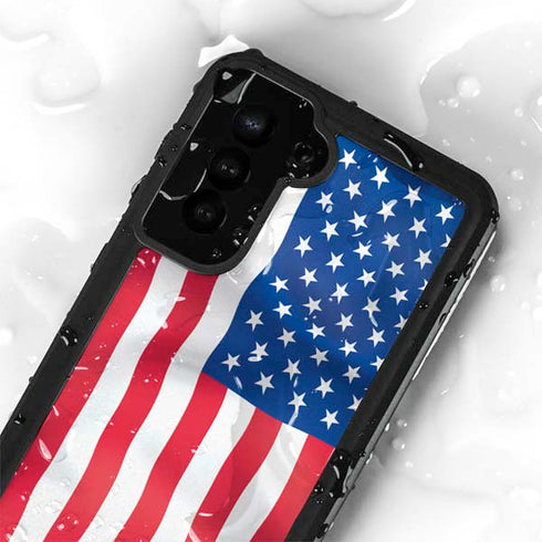 USA Flag Galaxy S24 Plus Waterproof Case