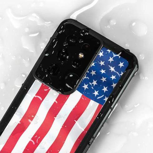 USA Flag Galaxy S24 Ultra Waterproof Case