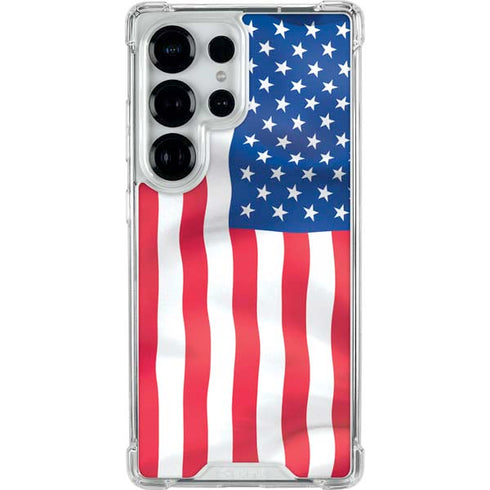 USA Flag Galaxy S25 Ultra Clear Case