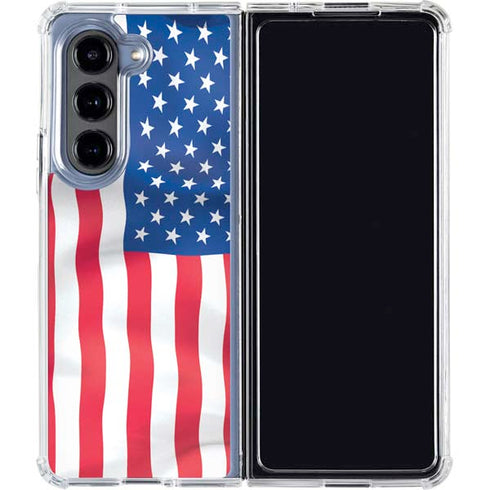 USA Flag Galaxy Z Fold5 5G Clear Case
