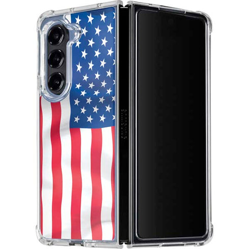 USA Flag Galaxy Z Fold5 5G Clear Case