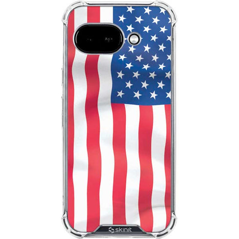 USA Flag Google Pixel 9a Clear Case