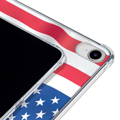 USA Flag iPad 11th Gen (2025) Clear Case