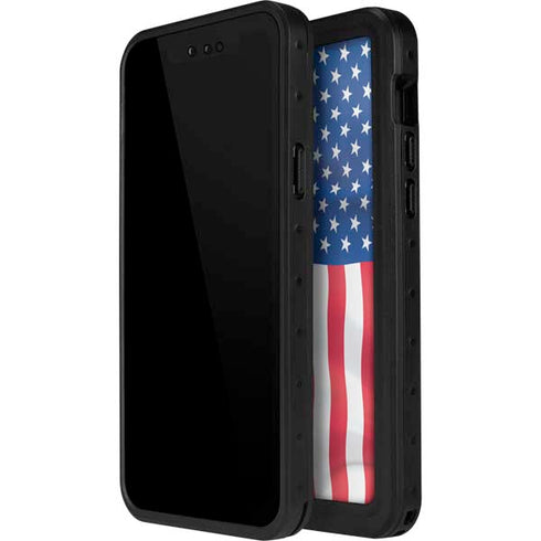USA Flag iPhone 15 Pro Waterproof Case