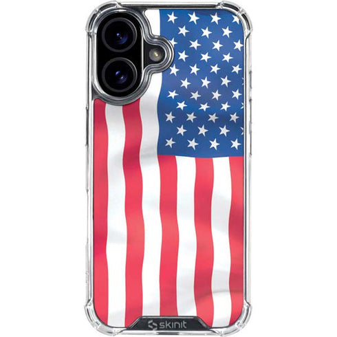 USA Flag iPhone 16 Clear Case