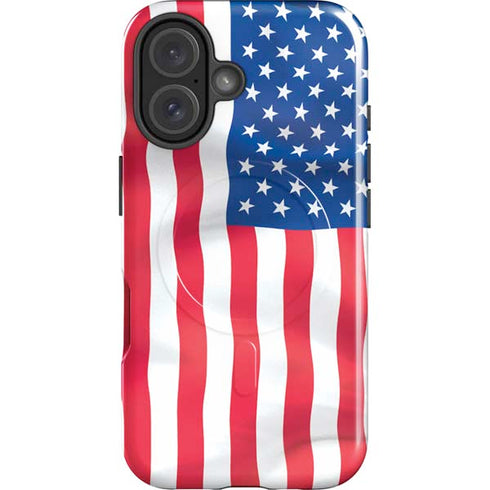USA Flag iPhone 16 Magsafe Impact Case